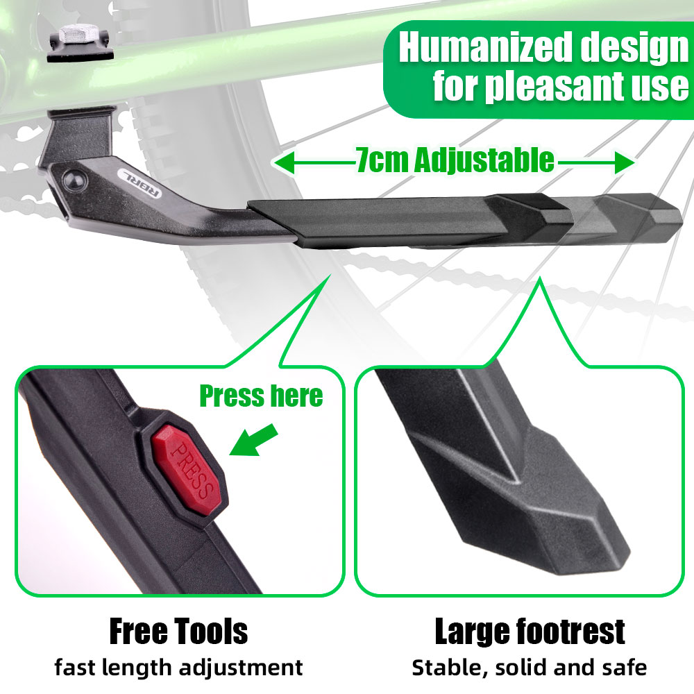 Bicycle Kickstand - RBRL MTB Bicycle Kickstand Adjustable Height