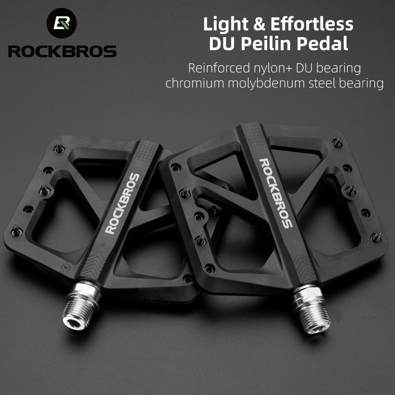 Cycling Gear Parts - ROCKBROS Bike Pedals Nylon DU Bearing