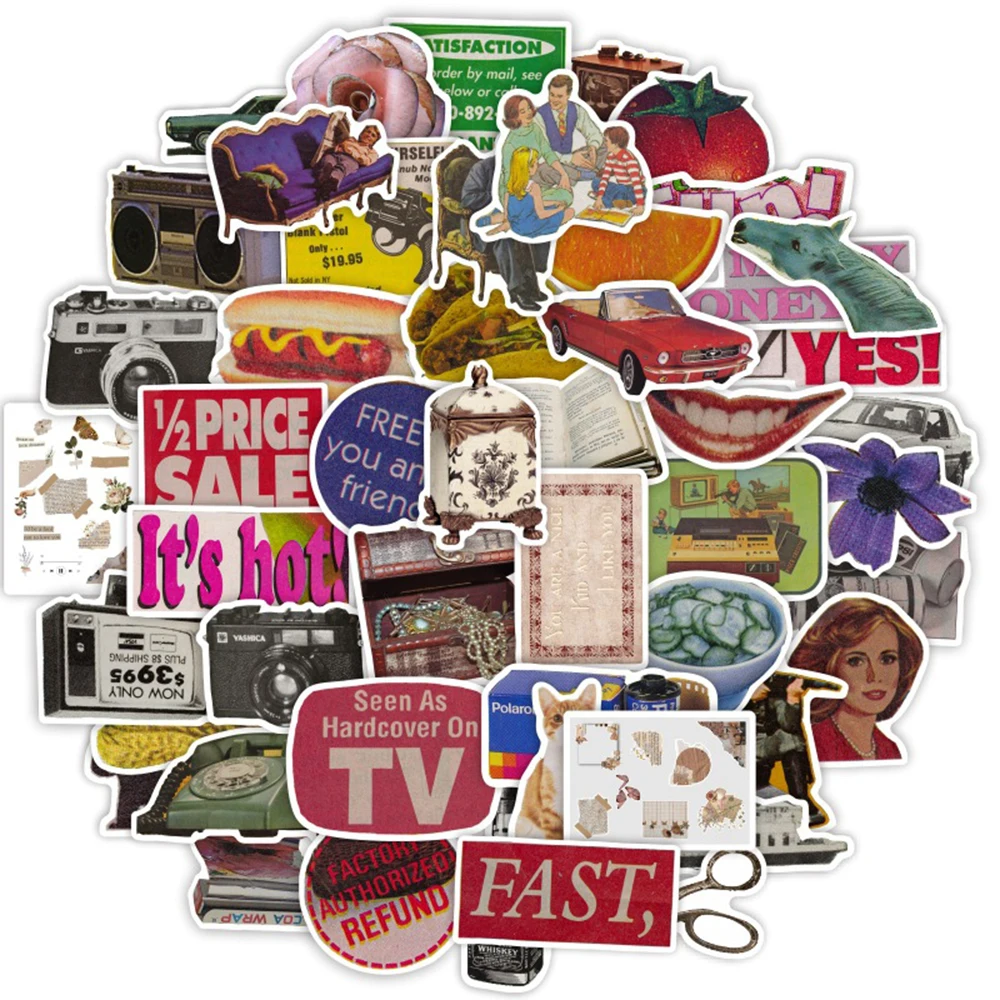 50pcs Vintage Graffiti Sticker - Vintage Cycling Gear review and price
