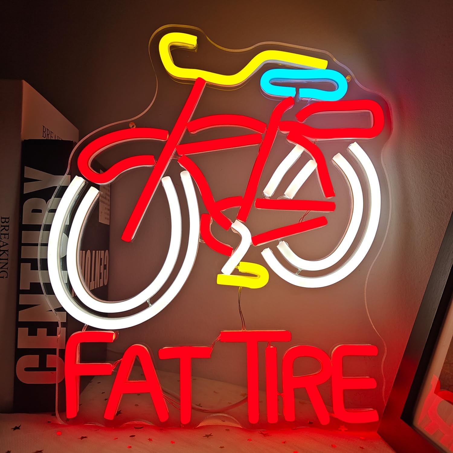 Fat Tire Bike LED Neon Sign US - Cycling Gear Indoor review and price